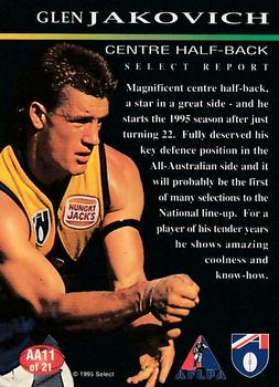 1995 Select AFL - All-Australian Team #AA11 Glen Jakovich Back